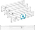 Vtopmart 4 Pack Shallow Drawer Dividers, 2.36" High 12.5"-20.8" Adjustable by Vtopmart