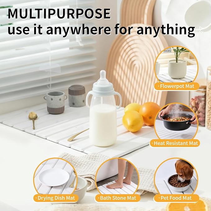 Stone Dish Drying Mat for Kitchen Counter, Any Countertop - Image 6