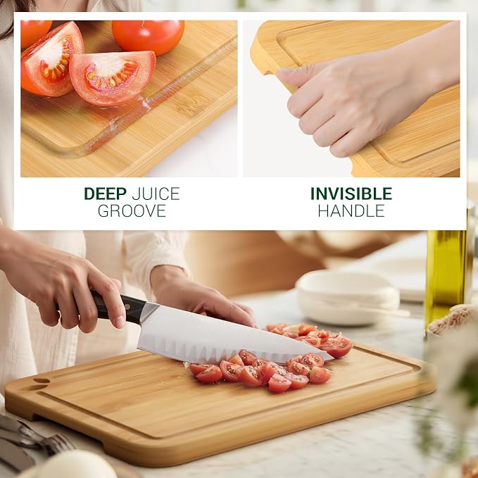 13 x 9.5 inch Bamboo Cutting Boards - Image 3