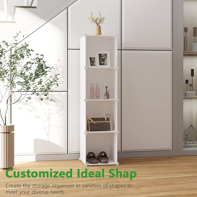 C&AHOME Cube Storage Organizer, 4-Cube Shelves Units, Closet Cabinet, DIY - Image 5
