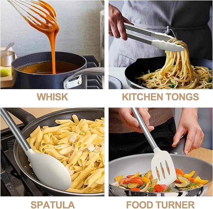 Kitchen Utensils Set-Umite Chef 34 Pcs Silicone Cooking Utensils Set - Image 3