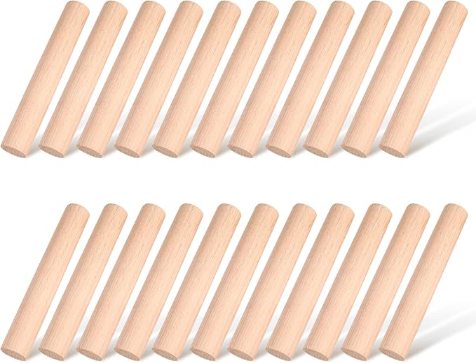 Patelai 20 Pieces Small Wooden Rolling Pin, Dumpling Dough Roller Wooden Mini by Patelai