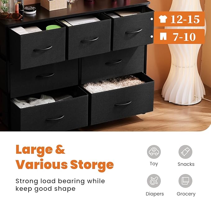 Sweetcrispy 7 Drawer Dresser Storage Organizer - Image 4