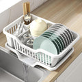 Noamus 2-Piece Plastic Dish Drying Rack, Heavy Duty Sink Set Dish Rack by Noamus