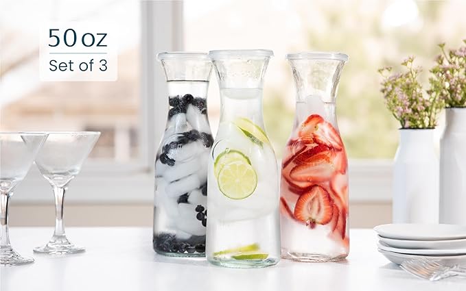 Glass Carafe Pitchers, by Kook, Large Carafe - Image 5