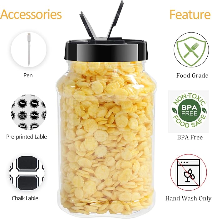 12 Pack 16 oz Clear Plastic Spice Jars - Image 5