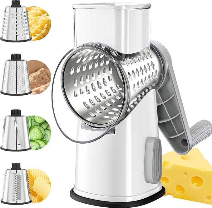 VEKAYA Rotary Cheese Grater Hand Crank by VEKAYA
