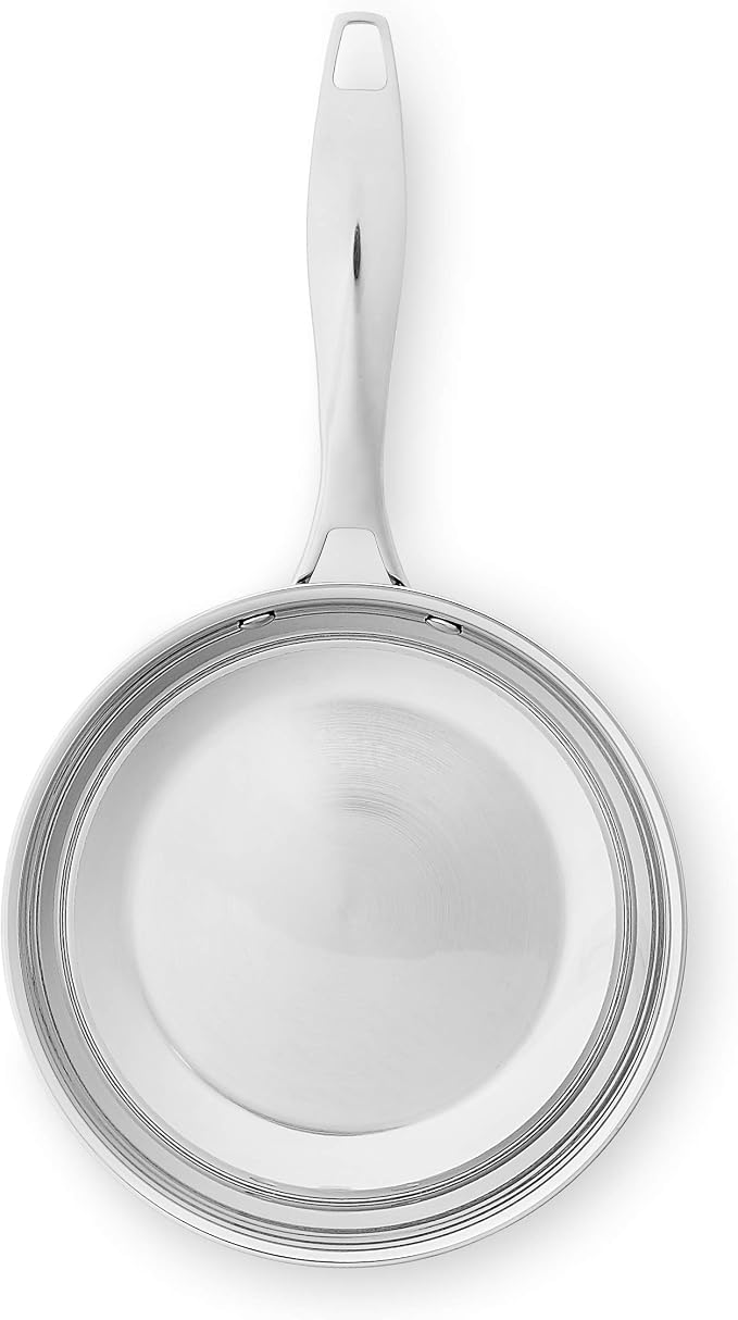 Amazon Basics 2-Piece Stainless Steel Induction Frying Pan Set, Oven Safe - Image 4