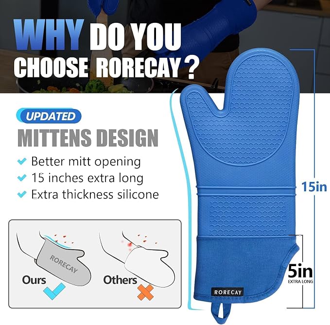 Rorecay 6pcs Oven Mitts and Pot Holders Sets - Image 2