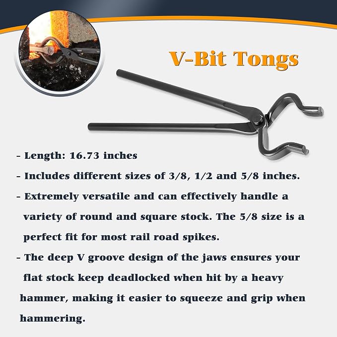 Blacksmith Knife Making Tongs Set - Image 3