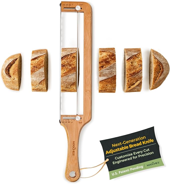 keechee Bread Pilot Adjustable Bread Knife – Upgraded Bread Slicer by Keechee