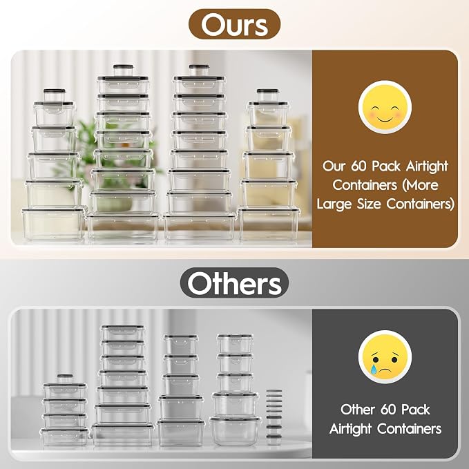 60 PCS Food Storage Containers - Image 3