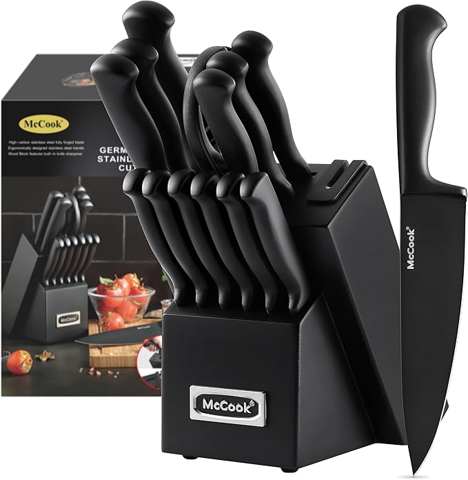 McCook® Knife Sets, German Stainless Steel Knife Block Sets by McCook