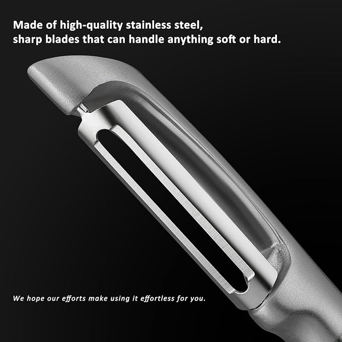 KULUNER Luxury I-Type Vegetable Peeler – 24K Gold Plated Handle, 304 Stainless - Image 3