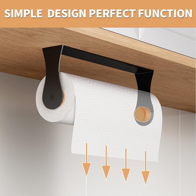 Paper Towel Holder Under Cabinet, Stainless Steel, Wall Mount - Image 2