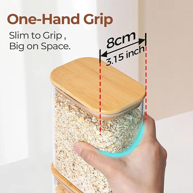 ComSaf 2.2 Qt Rectangle Glass Storage Containers - Image 4