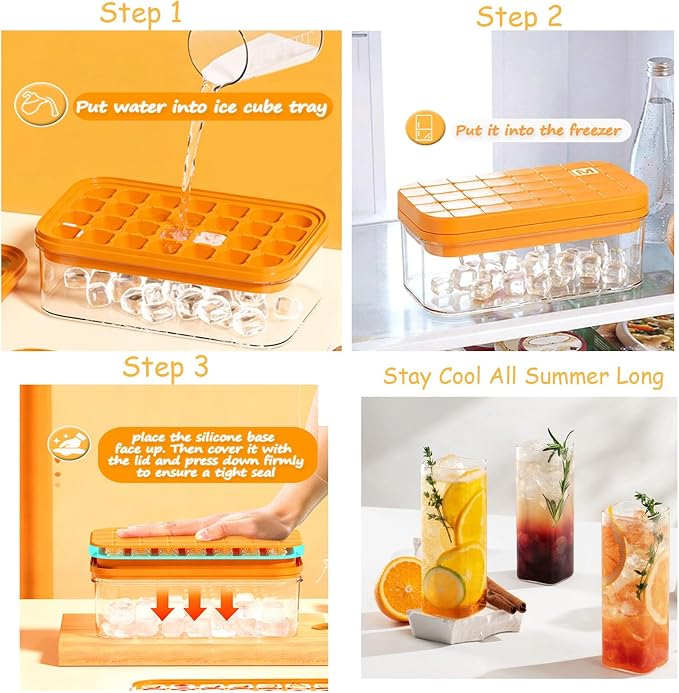 Effortless Ice Cube Tray, One-Second Release Ice Maker - Image 4