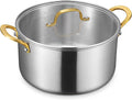 BEZIA 12 Quart 3-Ply Stainless Steel Stockpot, Soup Pot by BEZIA