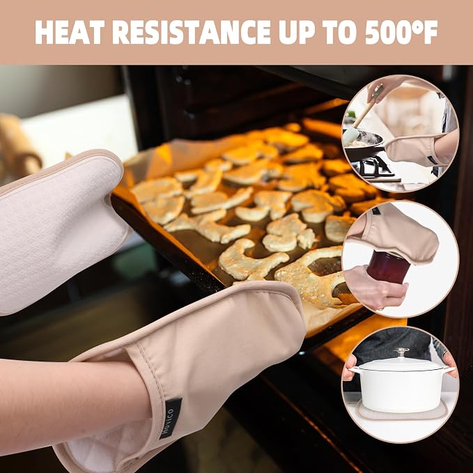 Hovico 2PCS Silicone Pot Holders, Oven Mitts Heat Resistant Hot Pads - Image 5
