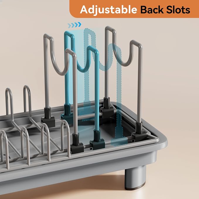 Laveshop Small Dish Drying Rack, Compact Dish Drainer - Image 2