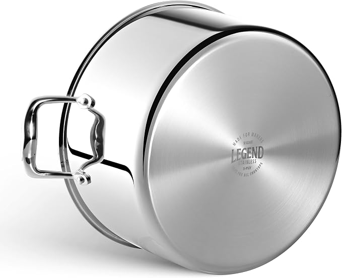 LEGEND COOKWARE 5-Ply Stainless Steel 10-Quart Stock Pot - Image 8
