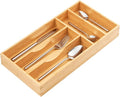 Umilife Bamboo Kitchen Drawer Organizer, 8 Inch Silverware Utensils Tray Holder by Umilife