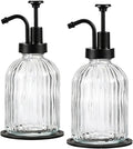 SheeChung Clear Glass Soap Dispenser, 12 Oz Liquid Hand Soap Dispenser by SheeChung