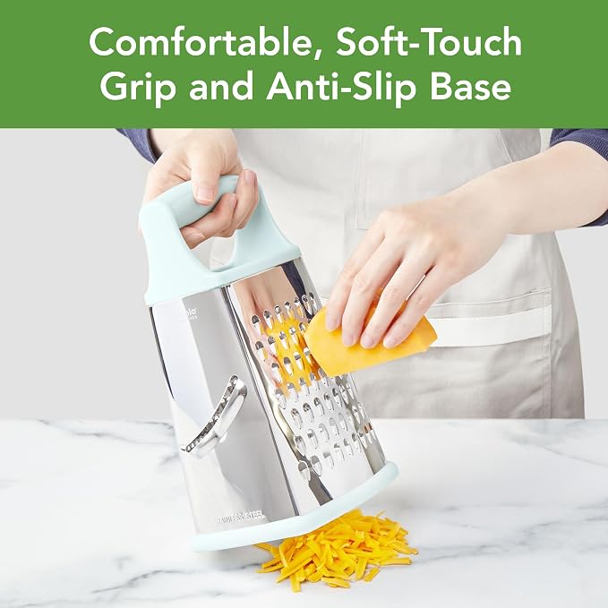 Tovolo Box Grater 4 Sided Large Stainless Steel Cheese Grater - Image 2