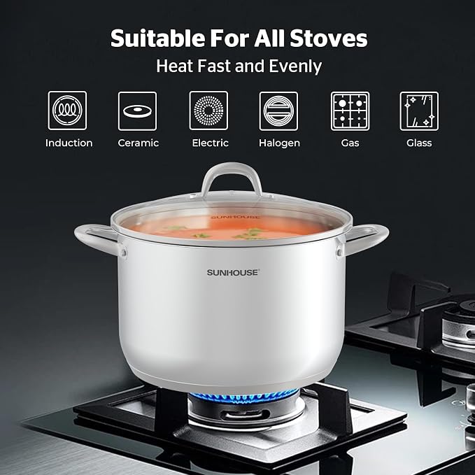 SUNHOUSE Stainless Steel Stock Pot - Image 5