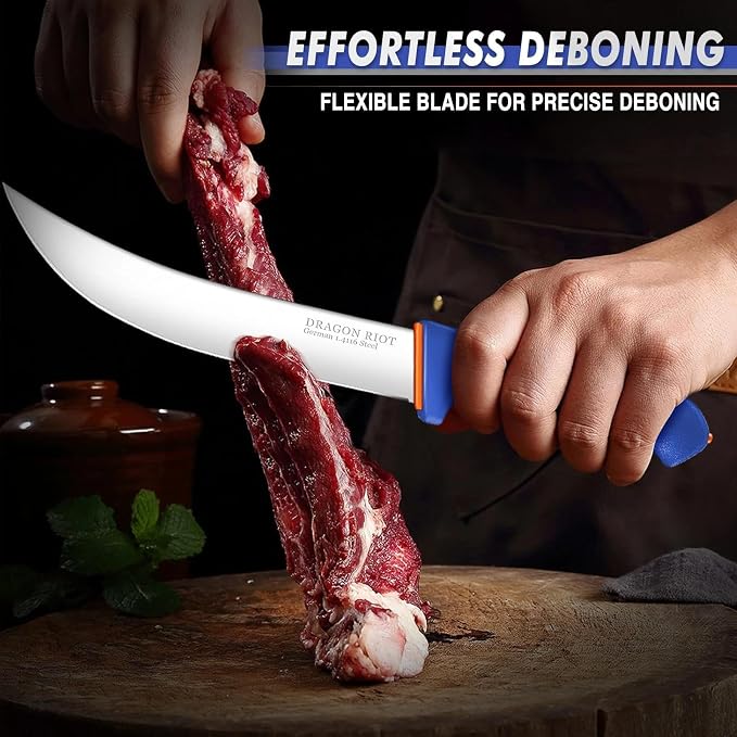 DRAGON RIOT 6 Pcs Butcher Knives Set, Meat Processing Knife Set - Image 5