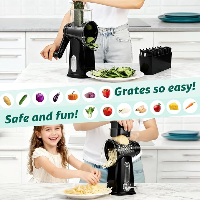 Rotary Cheese Grater Hand Crank - Image 4