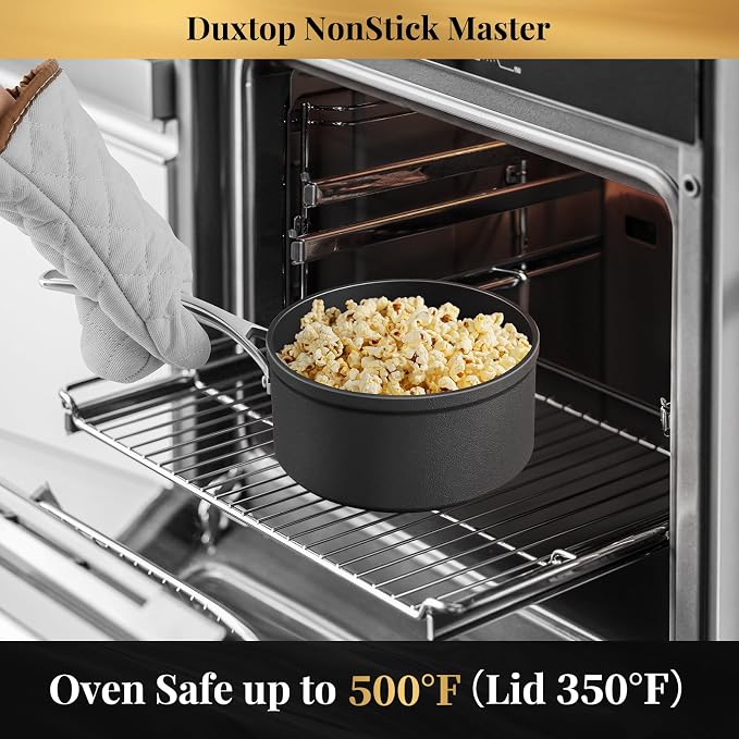 Duxtop Nonstick Master Saucepans Hard Anodized 2 Quart Small Sauce Pan - Image 7