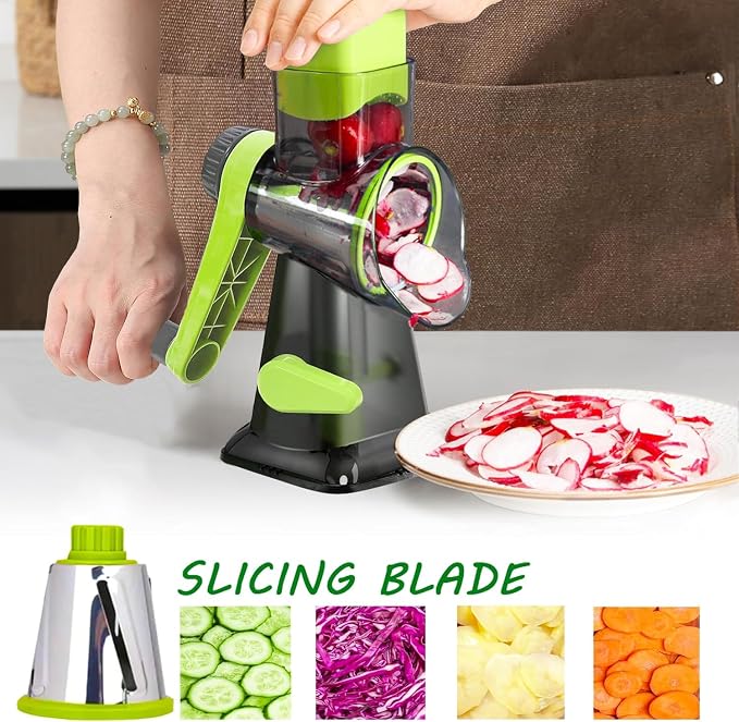 Dachenus Cheese Grater Rotary Cheese Grater, Versatile Cheese Shredder - Image 2