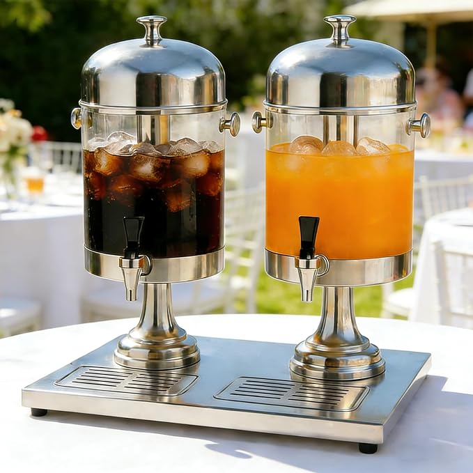 4.4 Gallon Iced Beverage Drink Dispenser, Stainless Steel Water Jar - Image 7