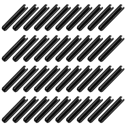 MECCANIXITY 120Pcs Slotted Split Roll Pins 4/25 Inch Dia. 1 Inch Length 65Mn by MECCANIXITY