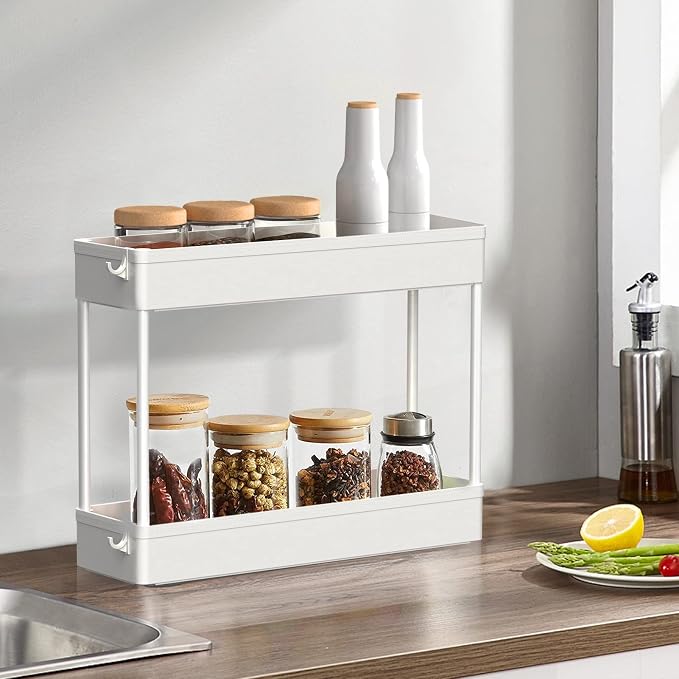 SPACELEAD Slim Storage Cart 4 Tier, Bathroom Organizer Rolling Utility - Image 5