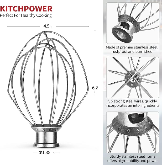 KITCHPOWER K45WW Wire Whip Attachment - Image 4