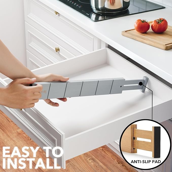 SpaceAid Bamboo Drawer Dividers - Image 6