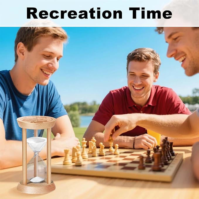 1 Minute Sand Timer Hourglass, 1 Min Wooden Sand Clock, One Minute Wood Hour - Image 6