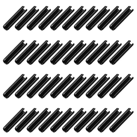 MECCANIXITY 60Pcs Slotted Split Roll Pins 1/5 Inch Dia. 1 Inch Length 65Mn by MECCANIXITY
