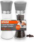 IMUSA Salt Shaker and Pepper Grinder Set – 2 Pack Glass Salt Shaker and Pepper by BestBrands