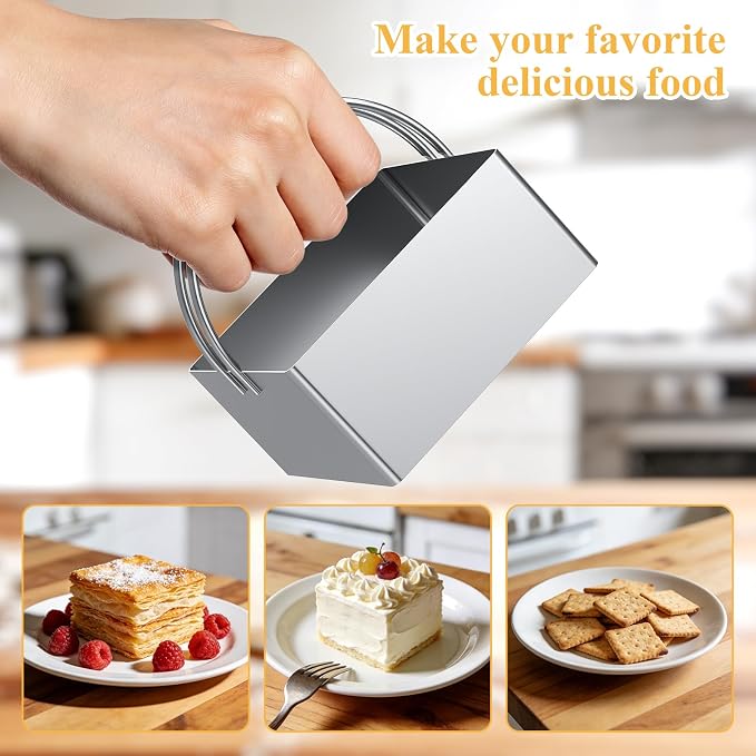 Biscuit Cutter Set of 10 pcs, Square and Fluted Cookie Cutter Set - Image 4