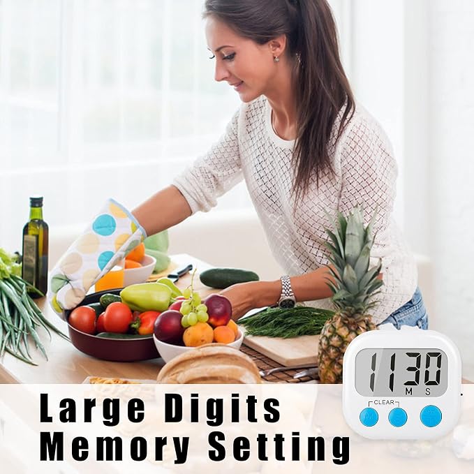 12 Pack Digital Kitchen Timers for Cooking Magnetic Timer for Cooking Loud - Image 7