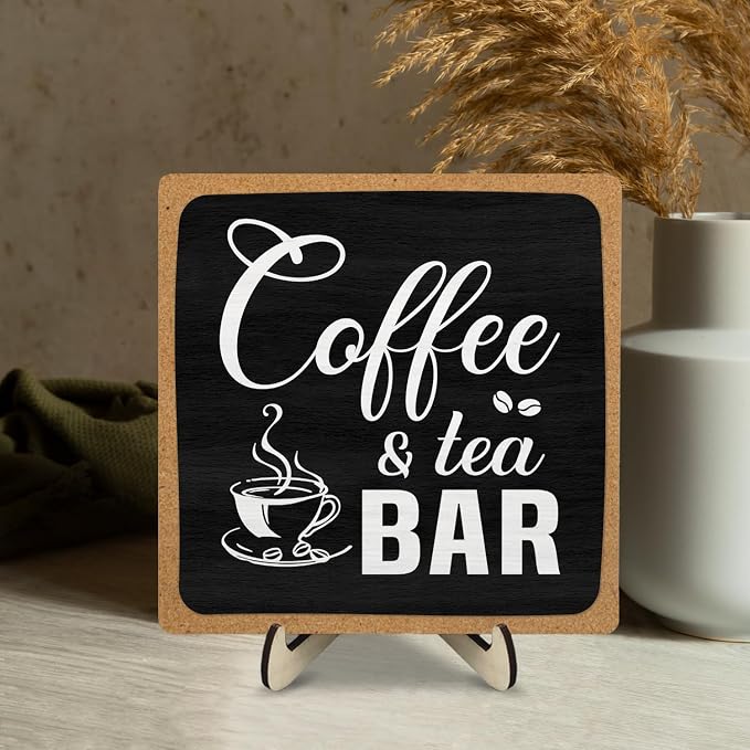 Coffee Bar Sign Plaque Decor, Cafe Station Accessorie - Image 8