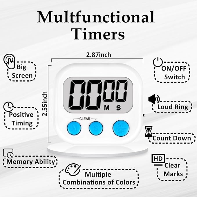 ZILLEEN Classroom Timers for Kids Classroom Magnetic Digital Kitchen Timers for - Image 6