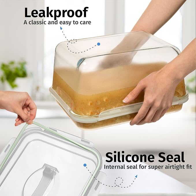 6500 ML / 220 oz / 28 Cup LARGE Glass Food Storage Container - Image 4