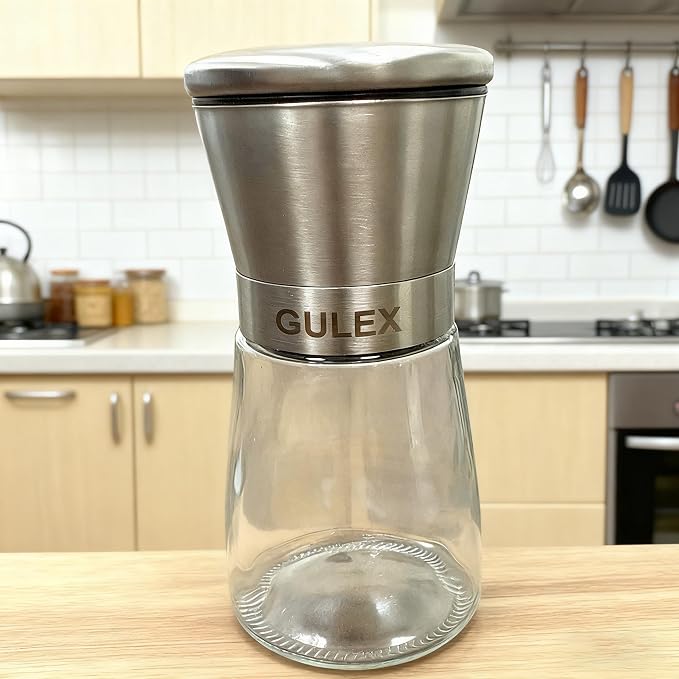 Gulex Pepper Grinder Pepper Mill, Salt Grinder Refillable, Adjustable, - Image 5