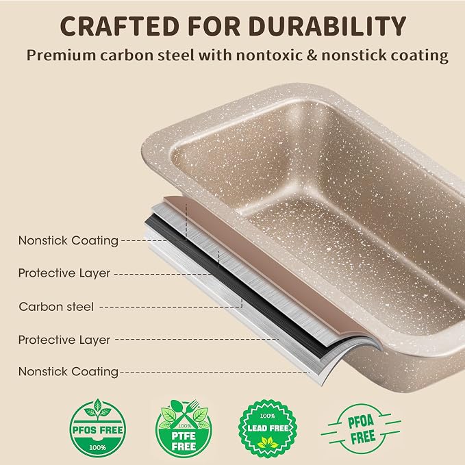 Terlulu 10-Piece Baking Pans Set, Bakeware Sets Nonstick, Baking Set - Image 6