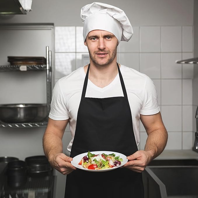 12 Pack Bib Apron, Unisex Restaurant Kitchen Aprons - Image 6