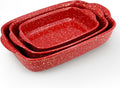3-Pack Ceramic Lasagna Pan, Heavy-Duty Rectangular Baking Dishes, High Heat by Krokori